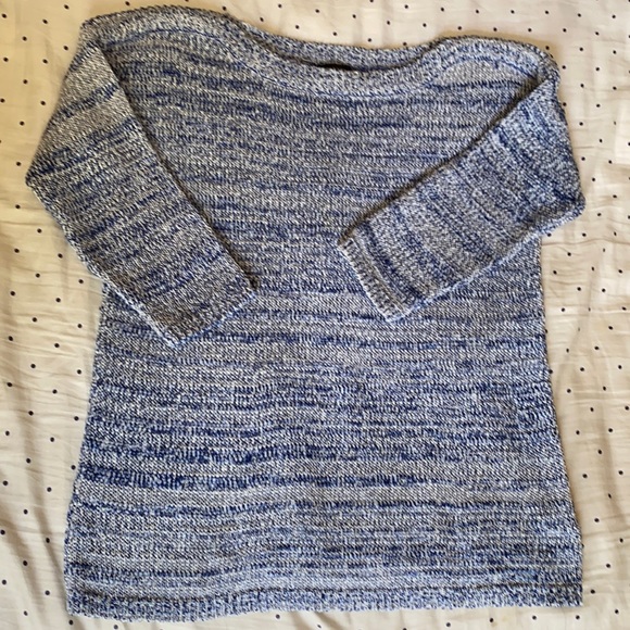 Talbots blue and white summer-weight sweater M